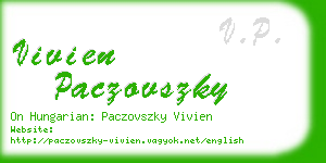 vivien paczovszky business card